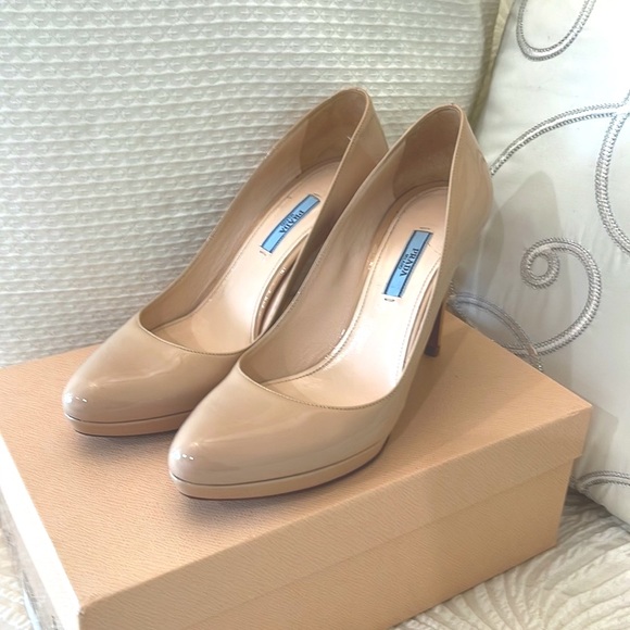 PRADA Pumps size 39.5 Calzature Donna, Vernice Basic, Cipria/Nude - Picture 3 of 17